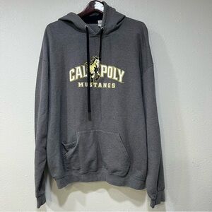 Vintage Cal Poly Mustangs SLO CP  Hoodie Pullover Sweatshirt Gray Mens Size 2XL
